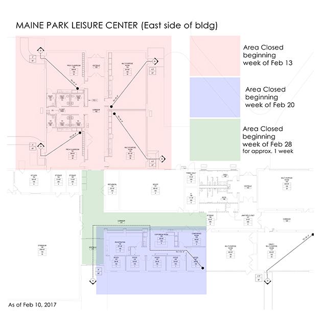 Maine Park Leisure Center renovation plan detail